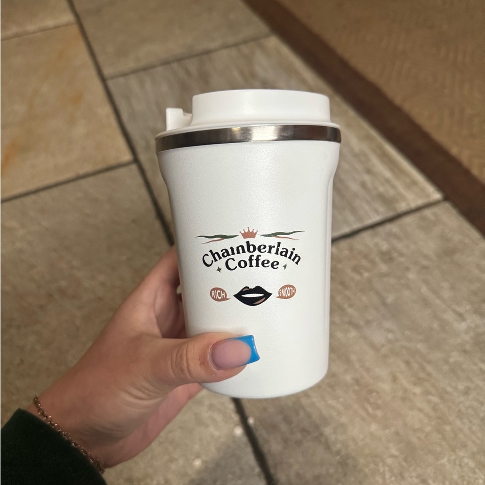 Chamberlain Coffee White Travel Mug